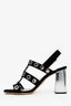 Prada Black Suede Grommet Sandals Size 38.5