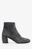 Prada Grey Suede Leather Trim Embellishment Boots Size 37.5