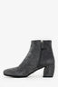 Prada Grey Suede Leather Trim Embellishment Boots Size 37.5