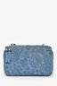Pre-loved Chanel™ Blue Denim Quilted Camellia Case Chain Bag