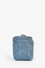 Pre-loved Chanel™ Blue Denim Quilted Camellia Case Chain Bag