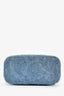 Pre-loved Chanel™ Blue Denim Quilted Camellia Case Chain Bag