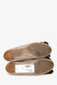 Christian Dior Taupe/Black Patent Leather Cannage Bow Flats Size 35.5