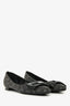 Louis Vuitton Black Denim Monogram Bow Flats Size 34.5