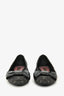 Louis Vuitton Black Denim Monogram Bow Flats Size 34.5