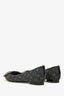 Louis Vuitton Black Denim Monogram Bow Flats Size 34.5