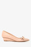 Prada Pink Patent Leather Bow Detail Heels Size 35