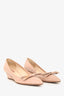 Prada Pink Patent Leather Bow Detail Heels Size 35