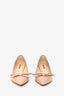 Prada Pink Patent Leather Bow Detail Heels Size 35