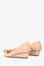 Prada Pink Patent Leather Bow Detail Heels Size 35