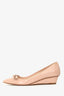 Prada Pink Patent Leather Bow Detail Heels Size 35