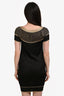 Gucci Black/Gold Knit Short Sleeve Mini Dress Size XS