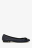 Christian Dior Navy/Black Cannage Leather Bow Flats Size 35