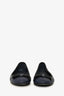 Christian Dior Navy/Black Cannage Leather Bow Flats Size 35