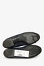 Christian Dior Navy/Black Cannage Leather Bow Flats Size 35