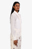 Miu Miu White Silk Sheer Button-Up Long Sleeve Top Size 36