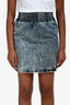 Miu Miu Blue Washed Denim Mini Skirt Size 4