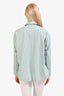 Victoria Beckham Green/Blue Gingham Button-Up Long Sleeve Top Size 2