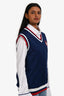 Gucci Navy/Red/White Trimmed Detail V Neck Vest Size XS