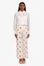 Hermés Cream Silk Perfume Bottle Pattern Pants Size 34