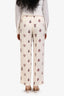 Hermés Cream Silk Perfume Bottle Pattern Pants Size 34