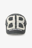 Balenciaga Dark Blue Graffiti BB Logo Embroidered Hat Size L