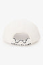 Pre-Loved Chanel™ White Terry Cloth Gingham Trim CC Cap Size L