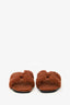 Hermès Brown Teddy Shearling Oran Sandals Size 37