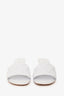 Louis Vuitton White Leather Monogram Empreinte Mules Size 37