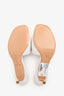 Louis Vuitton White Leather Monogram Empreinte Mules Size 37