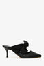The Row Black Snakeskin Bow Detailed Coco 75 Mules Size 37.5