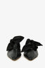 The Row Black Snakeskin Bow Detailed Coco 75 Mules Size 37.5