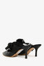 The Row Black Snakeskin Bow Detailed Coco 75 Mules Size 37.5