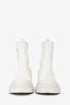 Christian Dior White Leather Symbol Ankle Boots Size 36