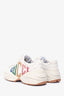Gucci White Leather Rhython Glitter Rainbow Logo Sneakers Size 36.5