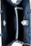 Fendi Navy Leather Medium 2Jours Tote With Strap
