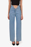 Eitan Broude Blue Denim Scoop Waist Straight Leg Jeans Size S
