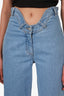 Eitan Broude Blue Denim Scoop Waist Straight Leg Jeans Size S