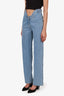 Eitan Broude Blue Denim Scoop Waist Straight Leg Jeans Size S