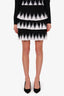 Maje Black/White Ruffled Mini Skirt Size 1