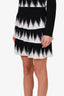 Maje Black/White Ruffled Mini Skirt Size 1