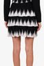 Maje Black/White Ruffled Mini Skirt Size 1