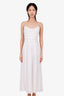 ASTR White Linen Ruffled Maxi Dress Size M