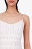 ASTR White Linen Ruffled Maxi Dress Size M