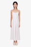 ASTR White Linen Ruffled Maxi Dress Size M
