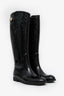 Louis Vuitton Black Monogram Rubber Rain Boots Size 36