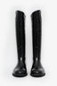 Louis Vuitton Black Monogram Rubber Rain Boots Size 36