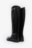 Louis Vuitton Black Monogram Rubber Rain Boots Size 36