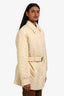 Gucci 2022 Cream Quilted Shoulder Light Padded Coat Size 42 With Belt