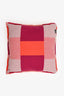 Hermès Orange/Purple Wool/Cashmere Colour Block Pillow 50cm